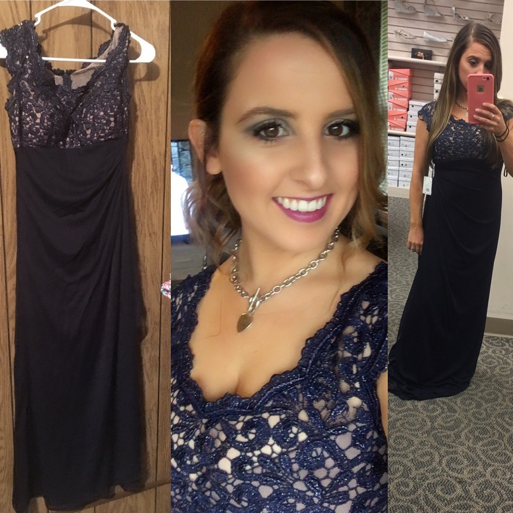 Elegant navy blue dress 👗